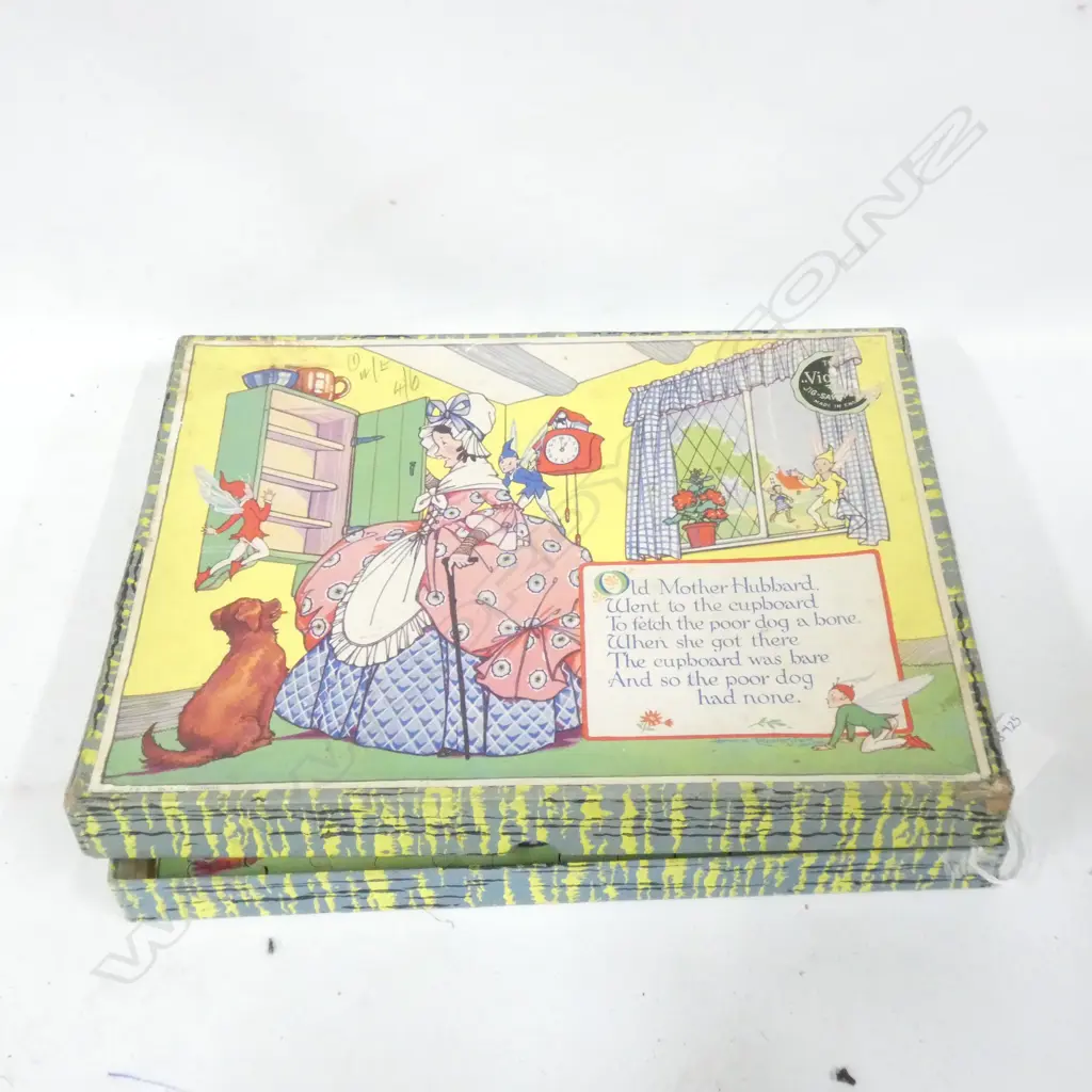 VICTORY MOTHER HUBBARD WOODEN JIGSAW PUZZLE - ORIGINAL BOX  315 X 240MM Image 1++